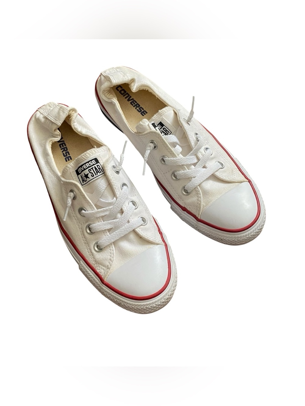 Converse All Star Slip-On Low Top Shoreline Sneakers Women’s 10 Cream White